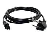 Elektrický kabel - IEC 60320 C5 do power CEE 7/7 (M) - AC 250 V - 2 m - lisovaný - černá - Evropa