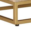 vidaXL TV skrinka 110x30x40 cm, mangový masív a železo