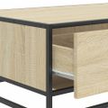 vidaXL Konferenčný stolík dub sonoma 90x57x35 cm kompozit. drevo a kov