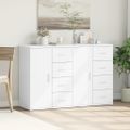 vidaXL Komody 2 ks biele 59x39x80 cm kompozitné drevo
