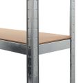 vidaXL Úložná polica strieborná 90x30x180 cm oceľ a MDF