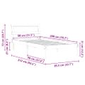 vidaXL Rám postele Hnedá 80 x 200 cm Masívne borovicové drevo