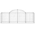 vidaXL Oblúkový gabionový kôš 2 ks 200x50x60/80 cm pozinkované železo
