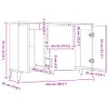 vidaXL Komoda sivý dub sonoma 102x35x70 cm spracované drevo