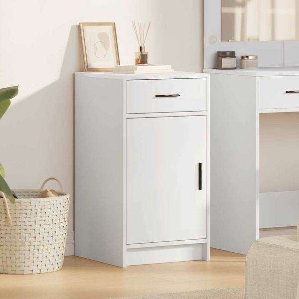 vidaXL Servírovacia skriňa Biela 40 x 40.5 x 75 cm Kompozitné drevo