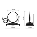 Anténa izbová EMOS CITY RING-C550, DVB-T2, DAB, FM, filter LTE/4G/5G