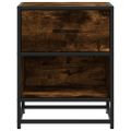 vidaXL Nočné stolíky 2 ks dymový dub 40x31x50 cm kompozitné drevo