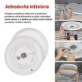 LED nástenné svietidlo ILVI, kruhové 30 W, stmievanie + CCT, drevo