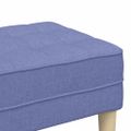 vidaXL lavička s vankúšom Modrá džínovina 113 x 57 x 39 cm látka