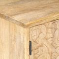 vidaXL Vyrezávaný nočný stolík 40x30x50 cm masívne mangovníkové drevo