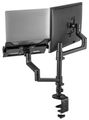 Neomounts DS20-425BL2/Držák displeje a notebooku/na stůl/17-27"; 11,6-17,3"/svorka+průch./VESA 100X100/nosn. 8+5kg/čern Držák, VESA, stolní, pro monitor a notebook, úhloprícka 17"–27", náklon, otácení, rotace, nosnost 8+5kg, cerný