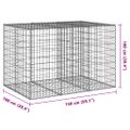 vidaXL Gabiónový kôš s krytom 150x100x100 cm pozinkované železo