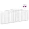 vidaXL Oblúkové gabionové koše 20 ks 400x30x140/160 cm pozink. železo