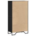 vidaXL Vysoká skrinka čierna 79,5x35,5x137,5 cm kompozitné drevo
