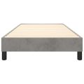 vidaXL Posteľný rám s boxspringom bledosivý 90x190 cm zamat