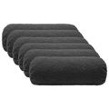 vidaXL Poťah na podložku 6 pcs HEERLEN Tmavosivá Ø 15 x 40 cm Bouclé
