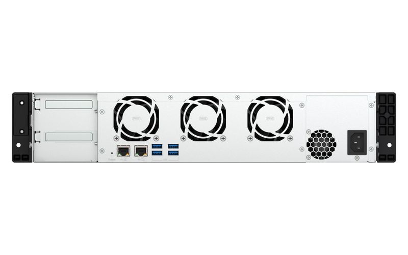 QNAP TS-855eU-8G (8core 2,8GHz, 8GB RAM, 8x SATA, 2x 2,5GbE, 2x M.2 NVMe, 2x PCIe, malá hloubka) NAS, Intel Atom C5125 8jádrový 2,8 GHz, 8 GB DDR4, 8× SATA, 2× M.2 NVMe PCIe Gen 3, 2× 2,5GbE, 2× PCIe Gen 3, 2U Short Depth