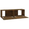 vidaXL Nástenné TV skrinky 4 ks dymový dub 100x30x30 cm