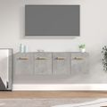 vidaXL Nástenné skrinky 2ks betónovosivé 60x36,5x35cm spracované drevo