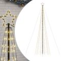 vidaXL LED vianočný stromček s hrotmi 1534 LED teplá biela 500 cm