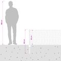 vidaXL Sieťový plot s stĺpom 25 x 0,6 m PVC potiahnutá oceľ Sivá