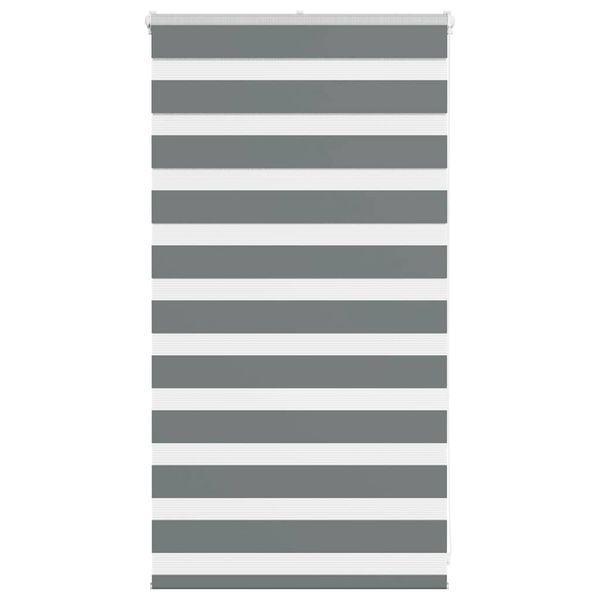 vidaXL Zebra roleta tmavošedá 90x100 cm šírka látky 85,9 cm polyester