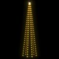 vidaXL Vianočný stromček, kužeľ, 136 LED, teplé biele svetlo 70x240 cm