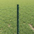 vidaXL Hexagonálny plot s stĺpom 50 x 0,4 m PVC potiahnutá oceľ Zelená