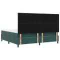 vidaXL Posteľ s pružinovým rámom Tmavozelená 200 x 200 cm Zamat