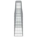 vidaXL Oblúkové gabionové koše 20ks 400x30x80/100cm pozinkované železo