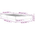 vidaXL Posteľný rám bez matraca hnedý dub 75x190 cm kompozitné drevo
