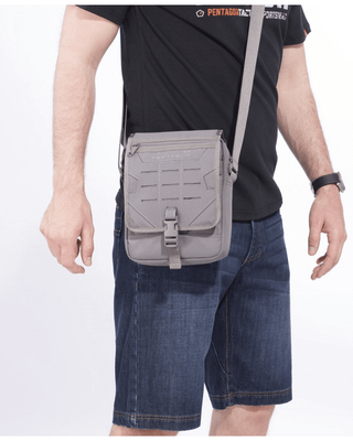 K16087-08WG-Wolf-Grey-ONE SIZE Pentagon Messenger Shoulder Bag (BF)