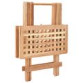 vidaXL Skladací príručný stolík z orechového dreva 50x50x49 cm
