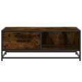 vidaXL Konferenčný stolík dymový dub 90x57x35 cm kompozit. drevo a kov