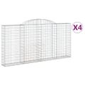 vidaXL Oblúkové gabionové koše 4 ks 300x30x140/160 cm pozink. železo