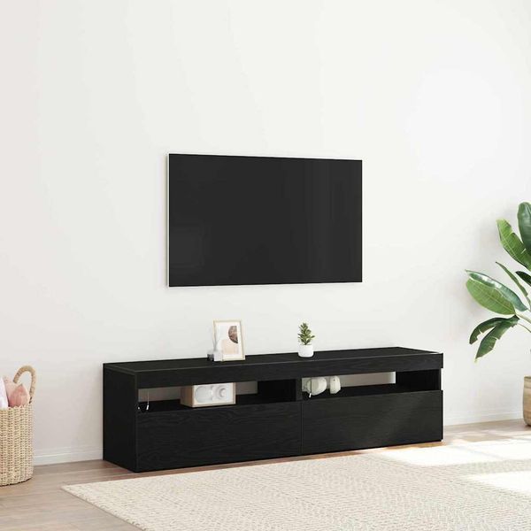 vidaXL TV skrinka 2 pcs Čierny dub 75 x 35 x 40 cm Kompozitné drevo