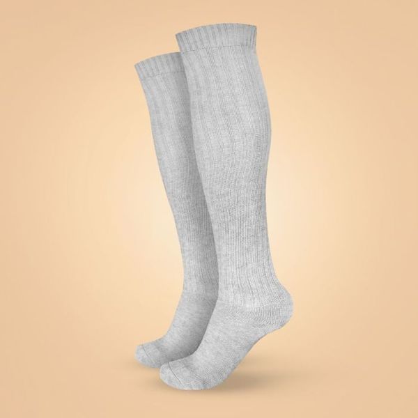 Podkolienky Wool Grey - BeastPink