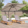 vidaXL Roma Parasol 286 x 284 x 265 cm Hliník a polyester Obdĺžnikový