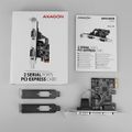 AXAGON PCEA-S2N, PCIe řadič - 2x sériový port (RS232) 250 kbps, vč. LP Radic, PCIe x1, 2x sériový port, 250kb/s, vcetne low profile záslepky