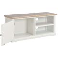 vidaXL TV stolík biely 90x30x40 cm drevený