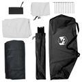 vidaXL Kempingový stan 4-miestny Biela s blackoutom Polyester a oceľ