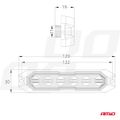 Výstražné osvetlenie oranžové 6x3W LED R65 R10 12/24V IP6K9K AMIO-03930