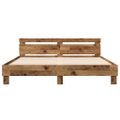 vidaXL Rám postele Staré drevo 203 x 185 x 70 cm Kompozitné drevo