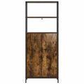 vidaXL Highboard Dymový dub 40 x 33 x 161 cm Kompozitné drevo