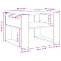 vidaXL Konferenčný stolík Dymová dub 66 x 53 x 45 cm Kompozitné drevo