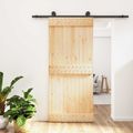 vidaXL Posuvné dvere 90 x 210 cm Masívne borovicové drevo (neupravené)