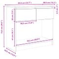 vidaXL konzolový stolík so zásuvkami hnedý dub 85,5x38,5x74,5 cm