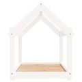 vidaXL Posteľ pre psa biela 81x60x70 cm borovicový masív