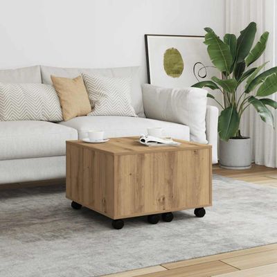 vidaXL Konferenčný stolík dub artisan 60x60x38 cm kompozitné drevo