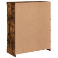 vidaXL Komoda s LED svetlami dymový dub 81x37x100 cm